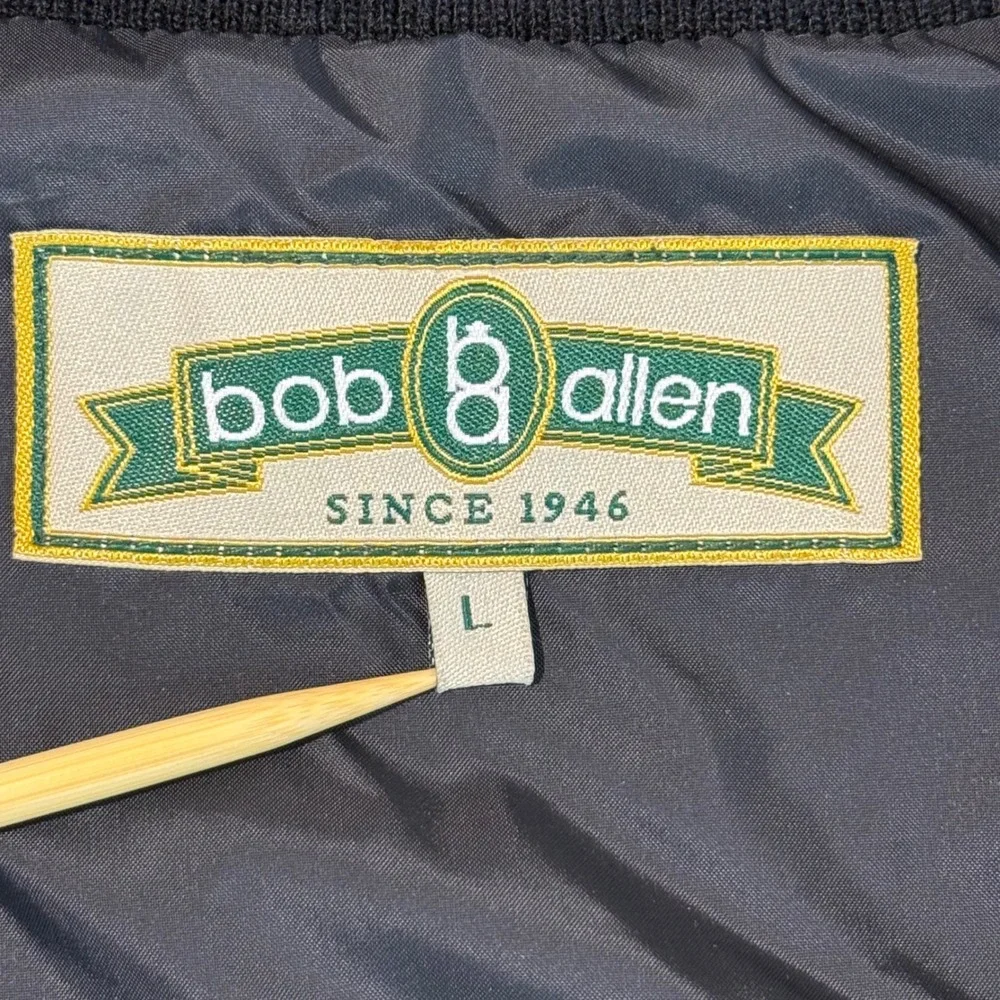 Bob Allen Mens Shooting Jacket Large Gray Quilted Recoil Pad Trap Skeet Hunting